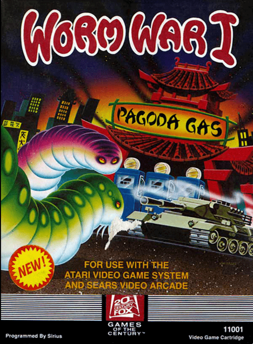 Worm War I box art for Atari 2600